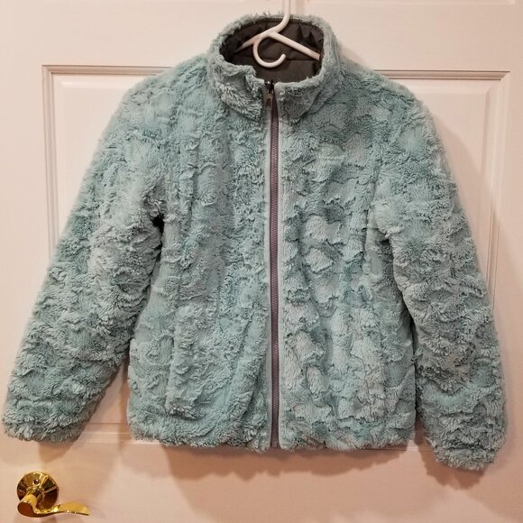 Girls' The North Face Mossbud Swirl Reversible Jacket, Size L (14/16), EUC - Picture 7 of 16